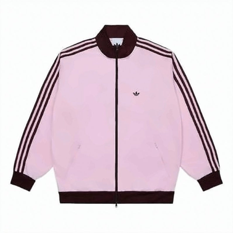 Sporty Zip-Up Jacket with Ribbed Details