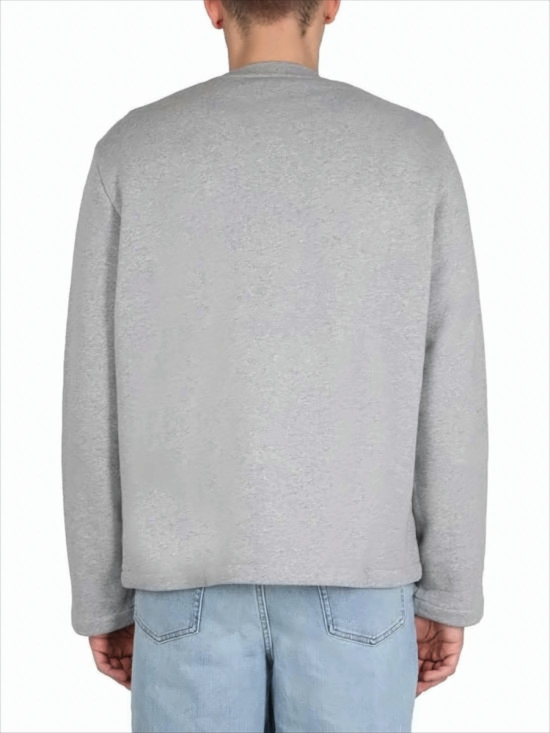 Collarless Button-Up Jacket