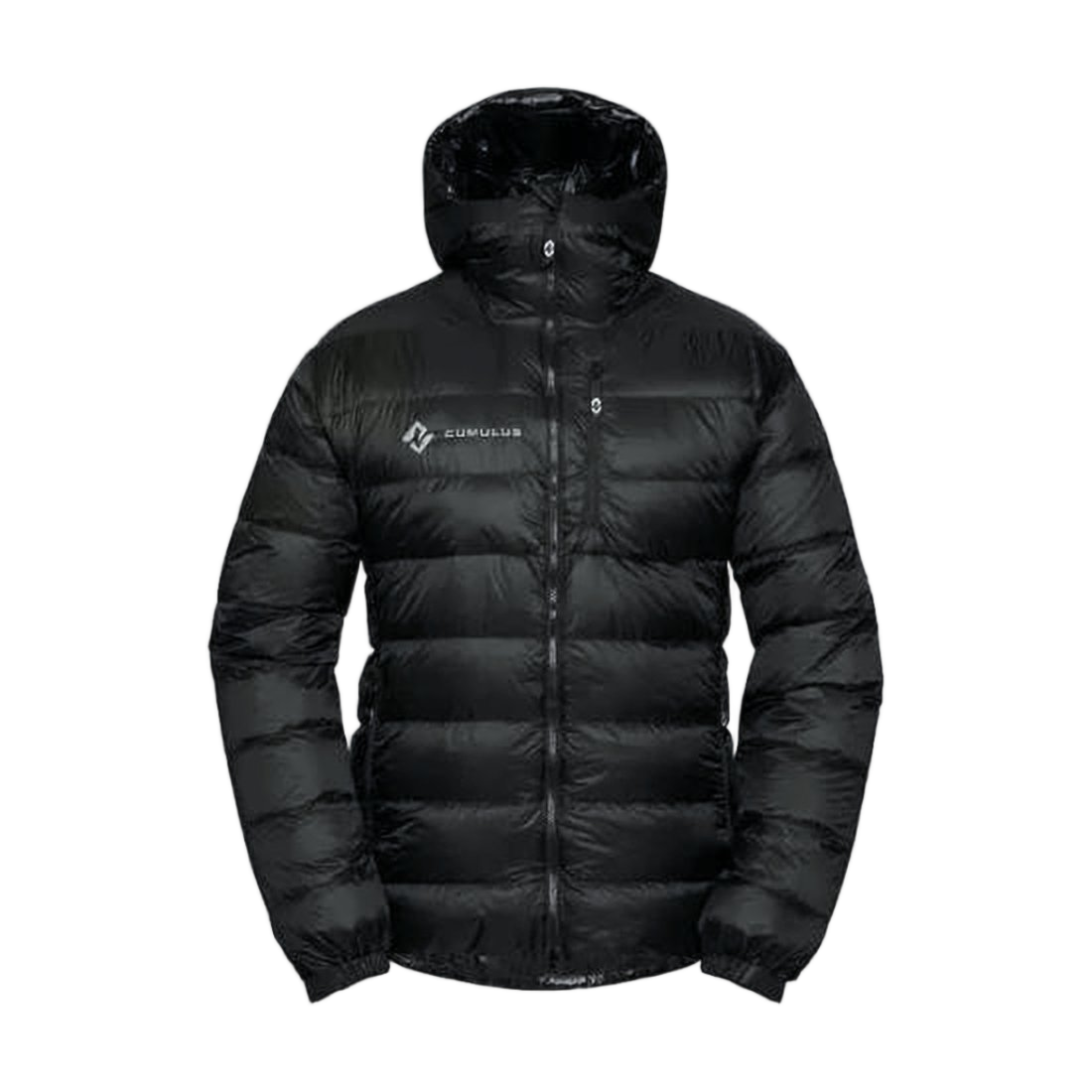 Horizontal Quilted Padded Jacket with Attached Hood