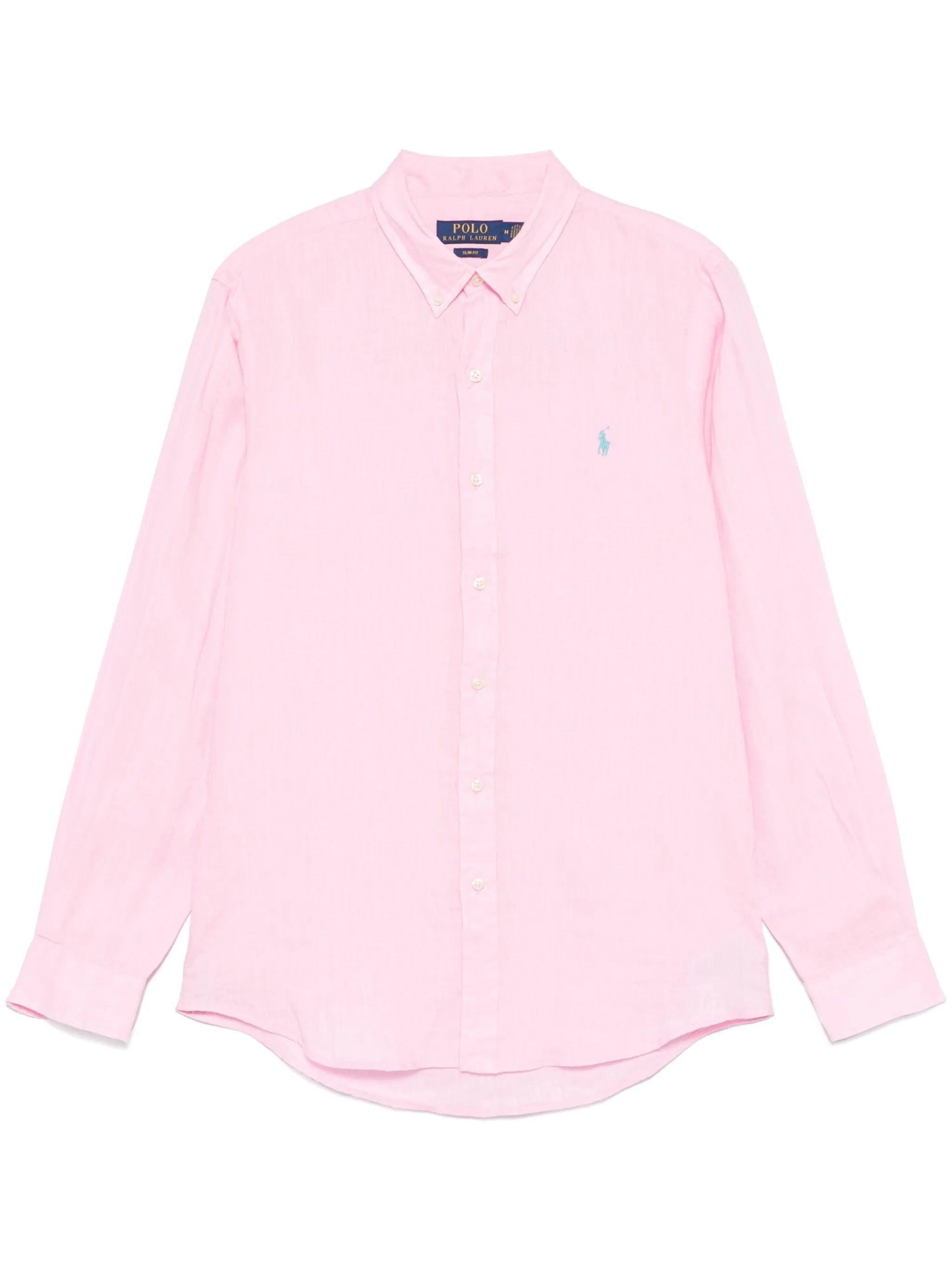 Pink Sport Shirt Long-Sleeve Linen Shirt