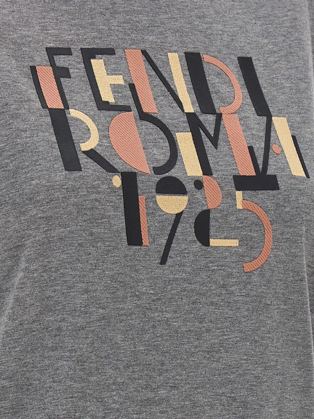 Graphic Print Cotton T-Shirt with Crew Neckline