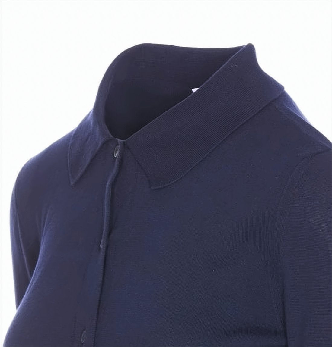 Navy Blue Cardigan with Striped Accent