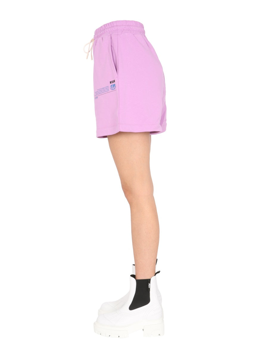 Relaxed Fit Cotton Shorts with Adjustable Waistband