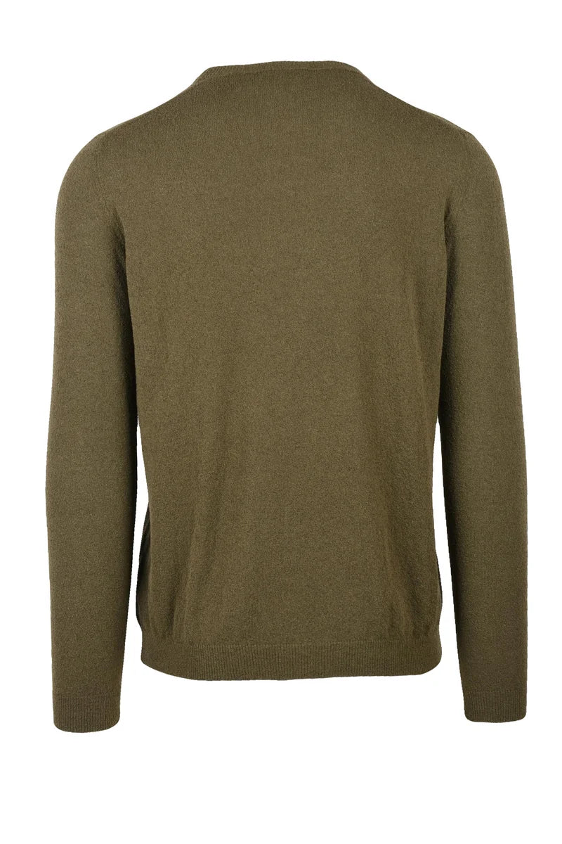 Crew Neck Sweater - Military Green