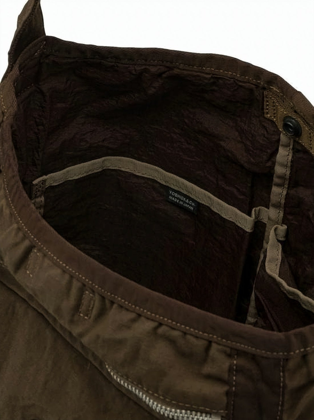 Nylon Crossbody Bag with Flap Pocket