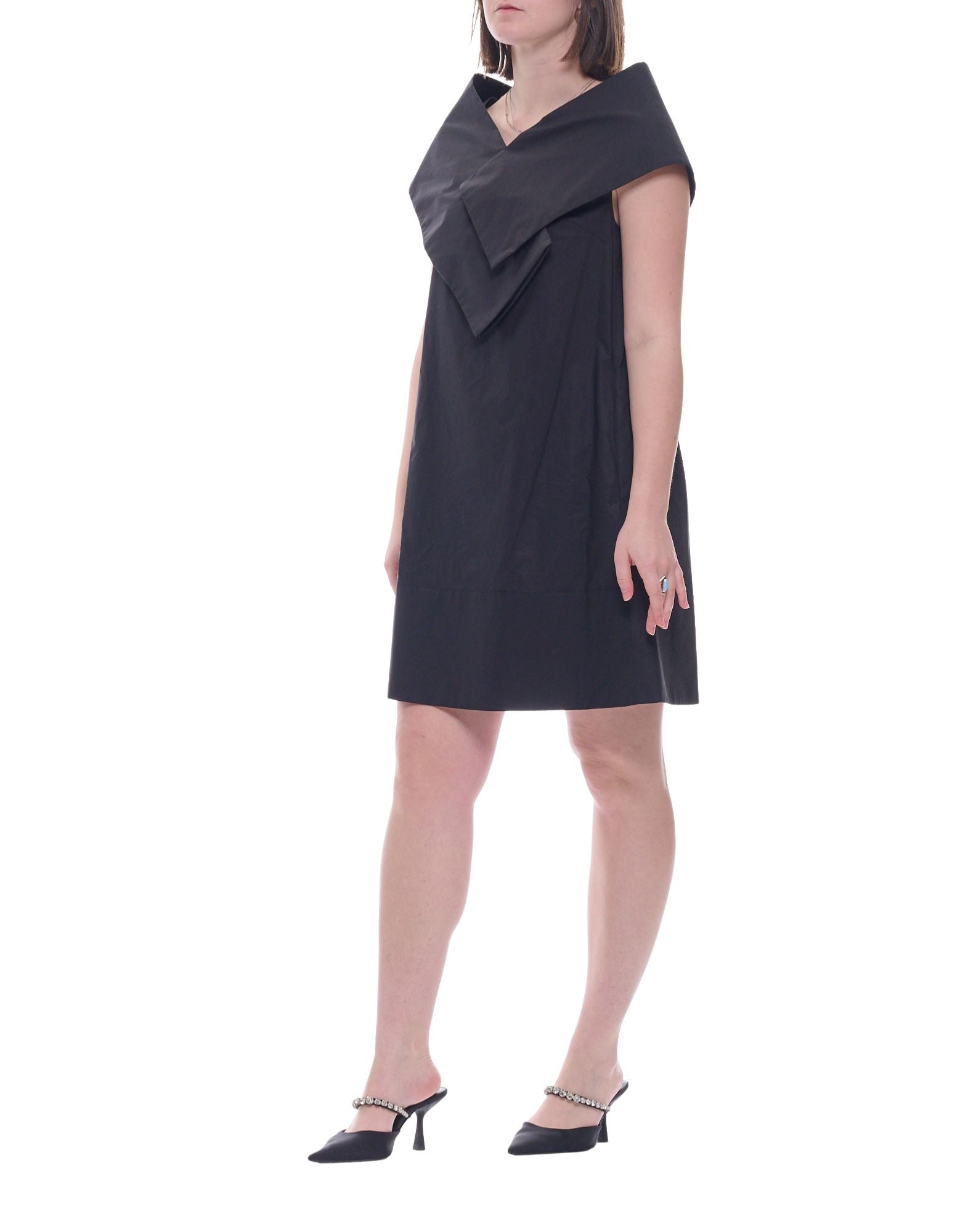Black Cotton Mini Women’s Dress
