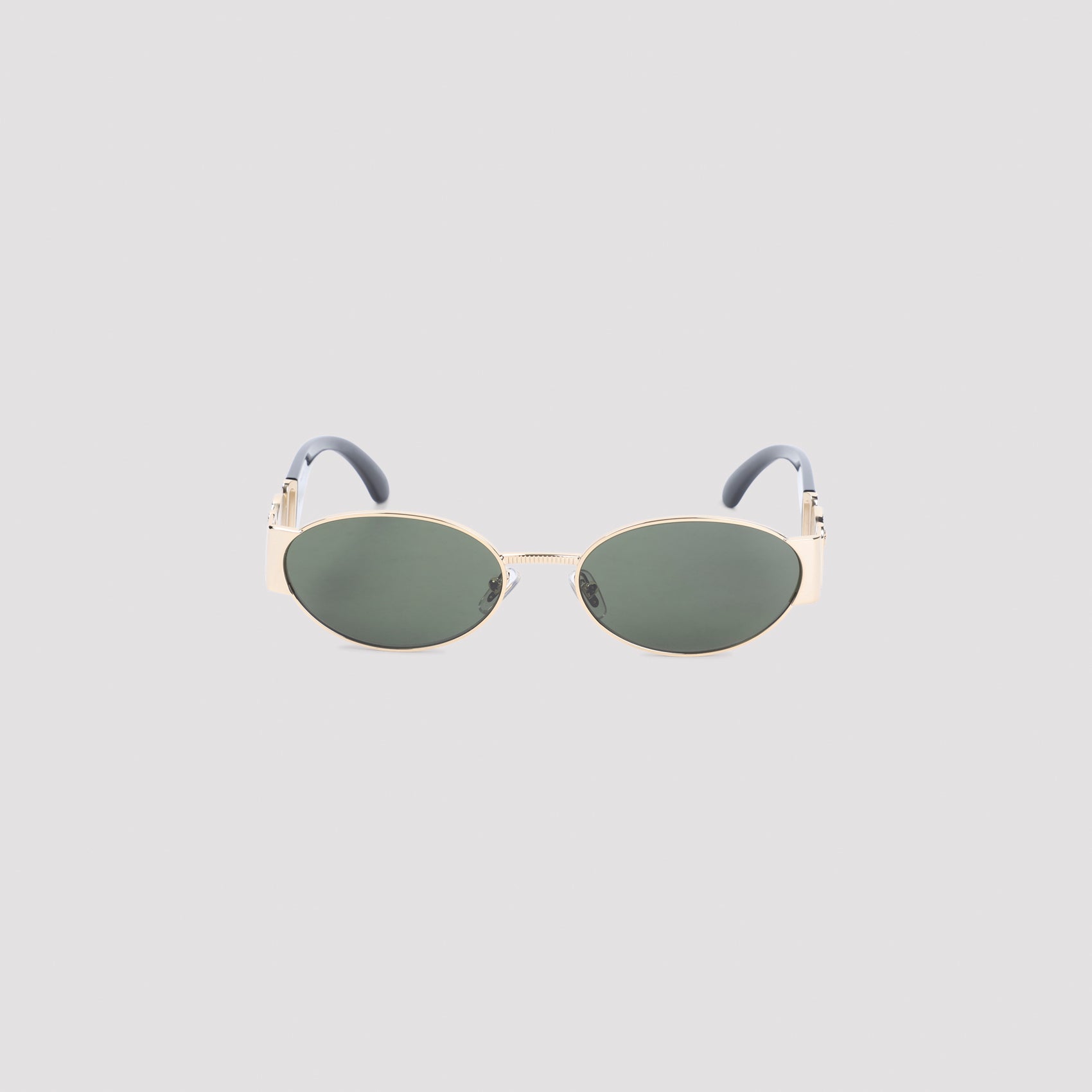 Oval Sunglasses with Gold-Tone Frame