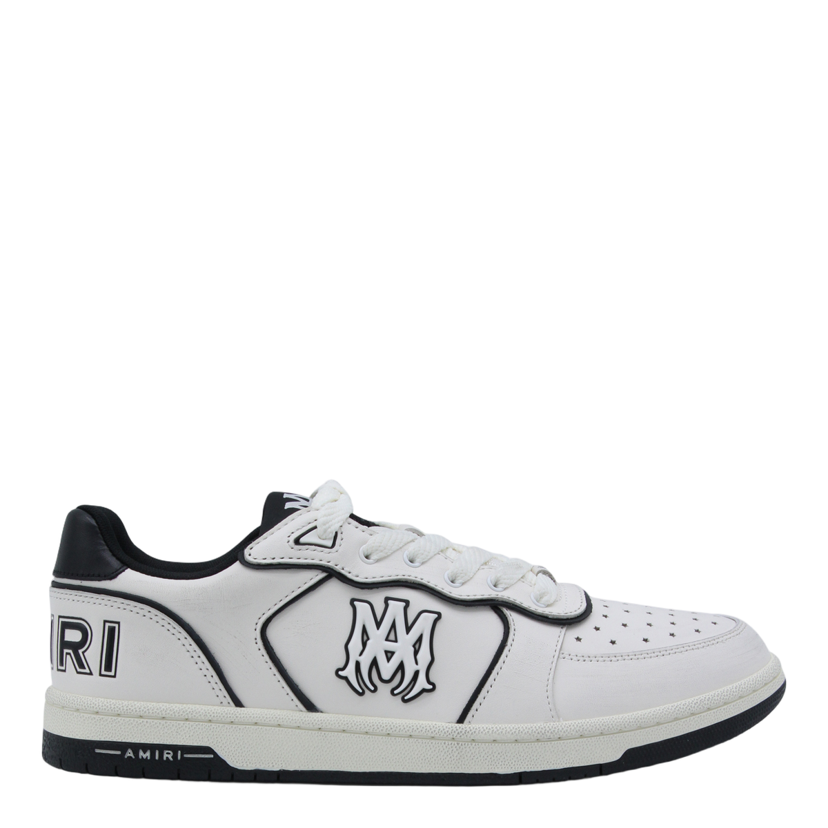 Low-top Leather Sneakers with Bold Branding