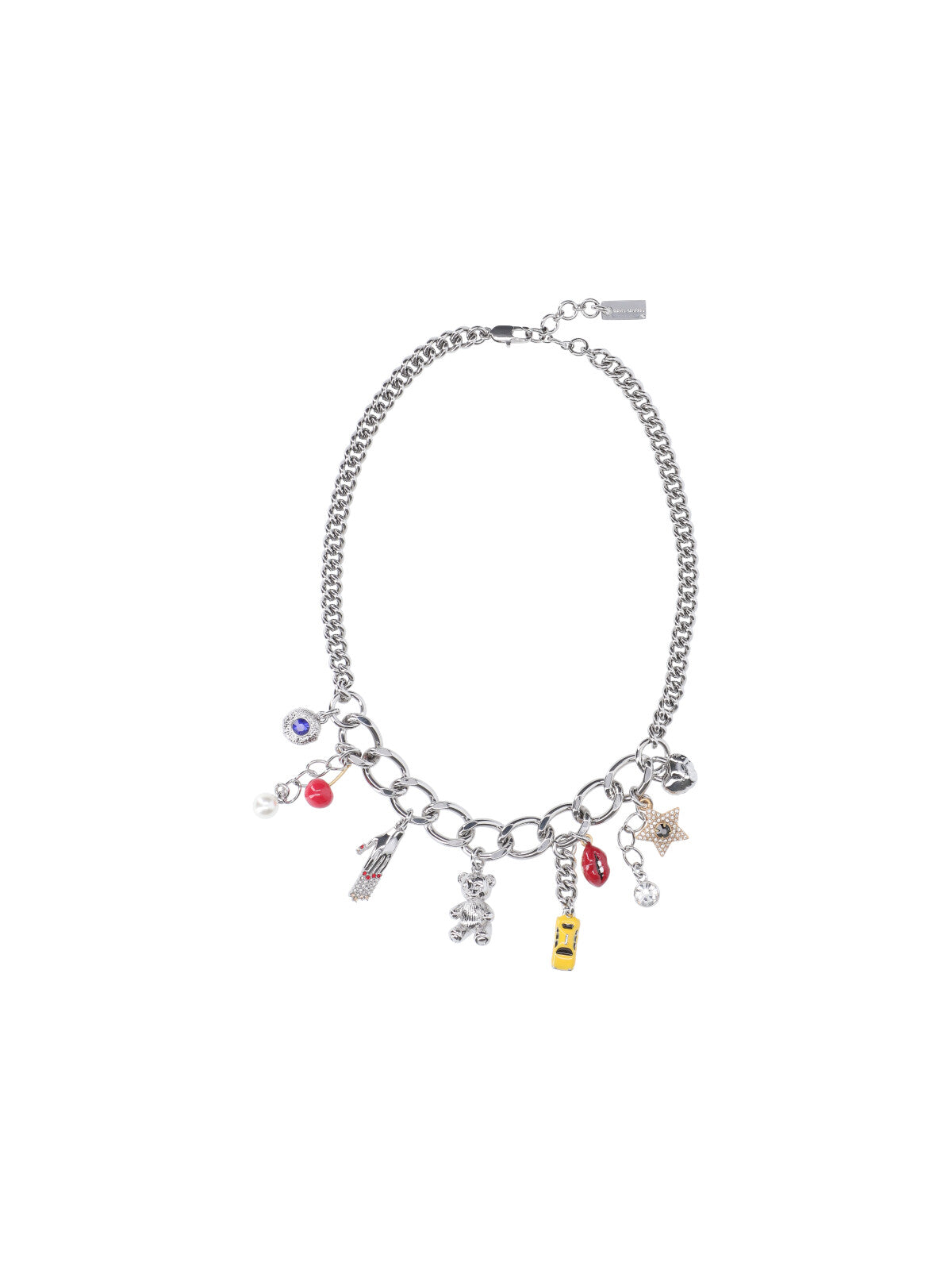 Silver Trinket Charm Brass Necklace