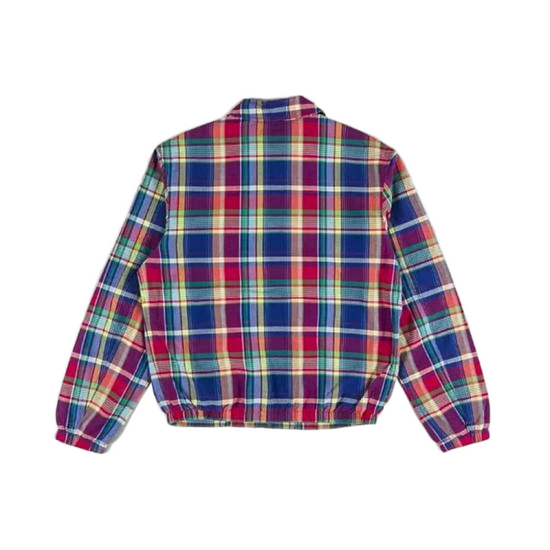 Vibrant Plaid Jacket with Zip-Up Front