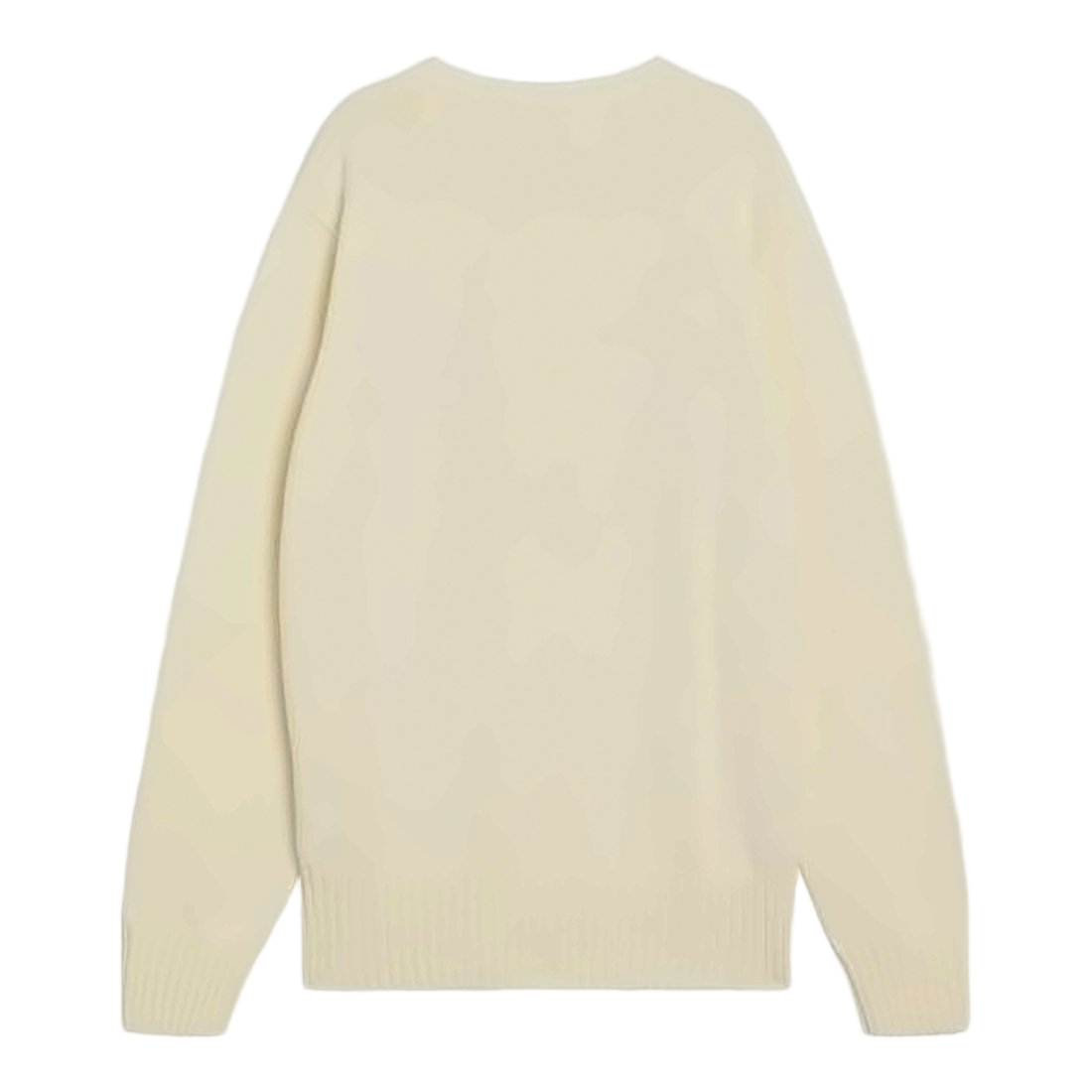 Relaxed Fit White Cotton Sweater