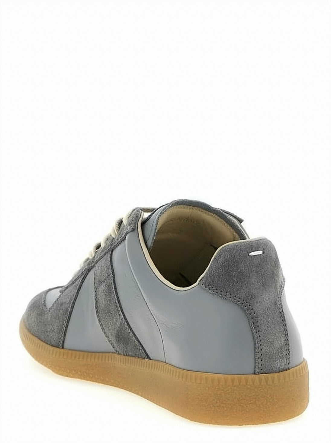 Low-Top Grey Sneakers with Smooth