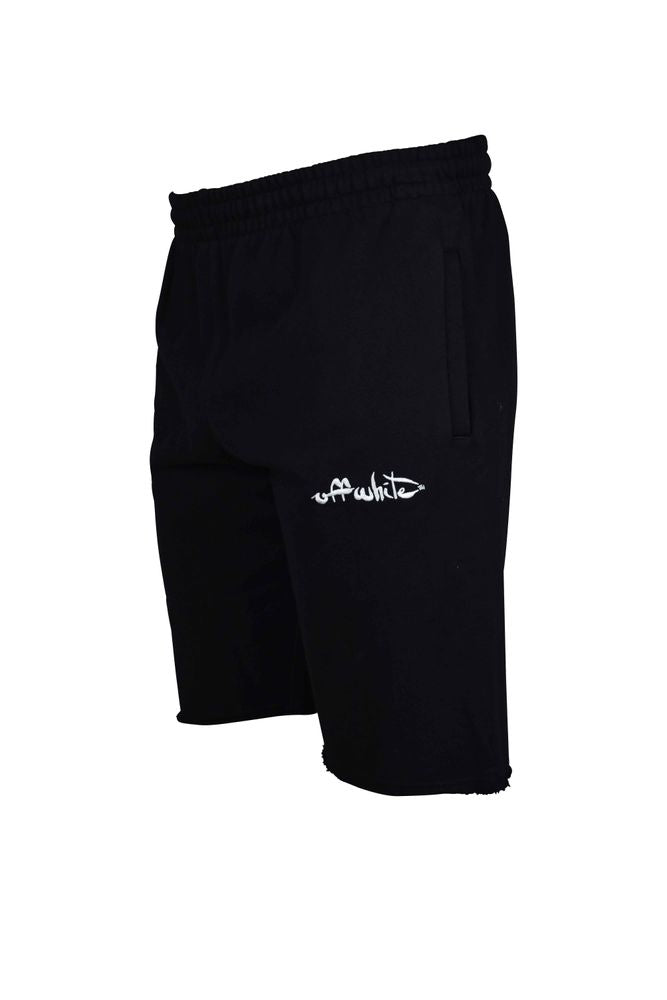 Solid Black Shorts With Elastic Waistband