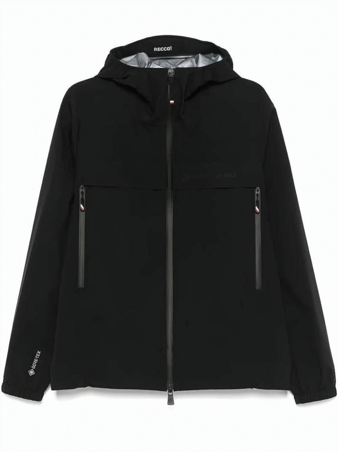 Fitted Black Jacket With Adjustable Waist And Hood