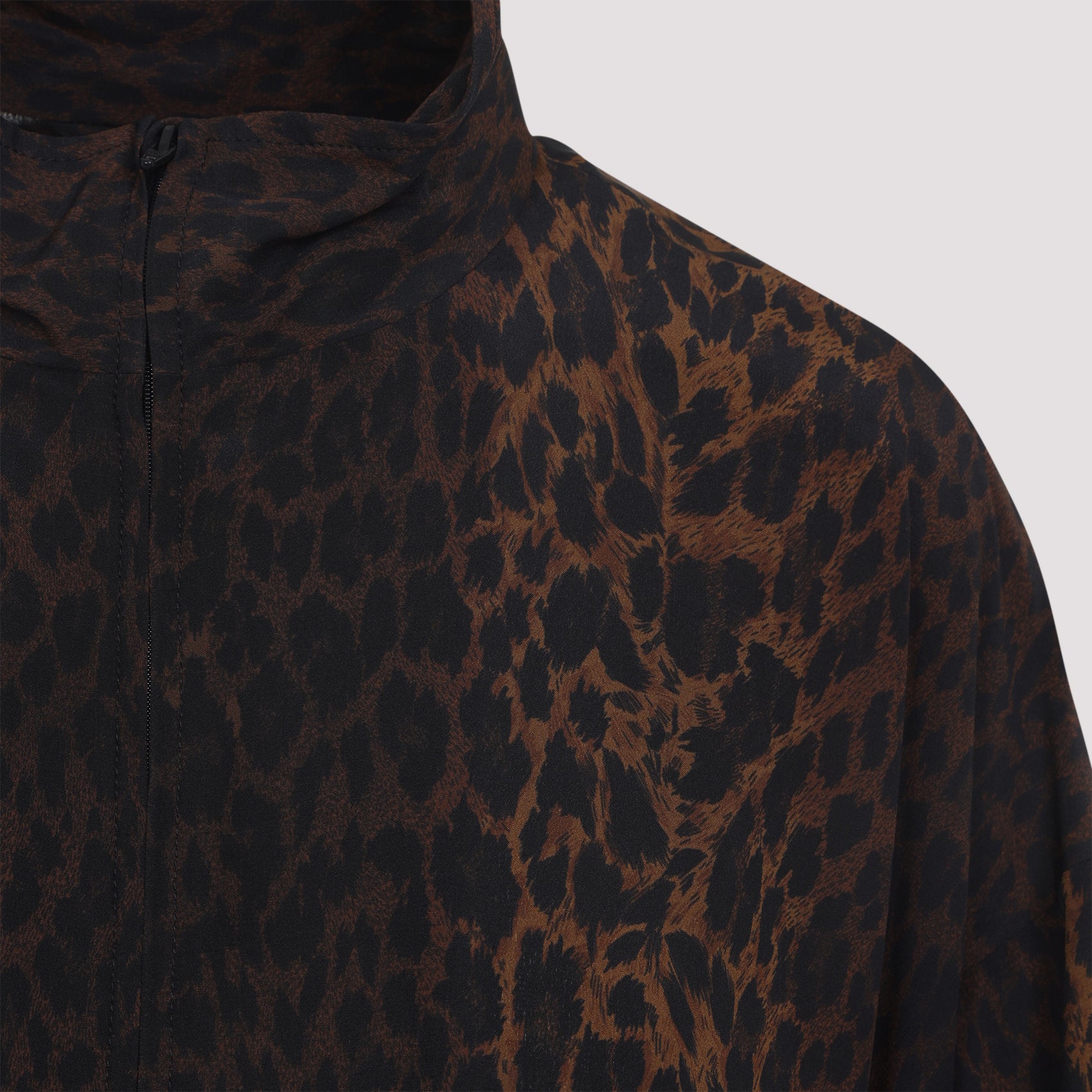 Silk Jacket With Subtle Leopard Print
