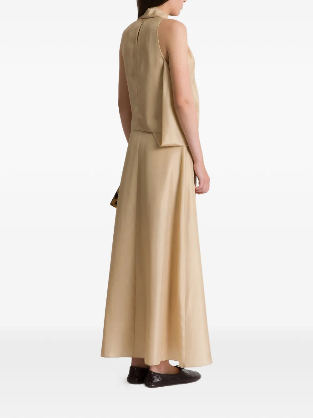 Flowing Silhouette A-Line Midi Skirt