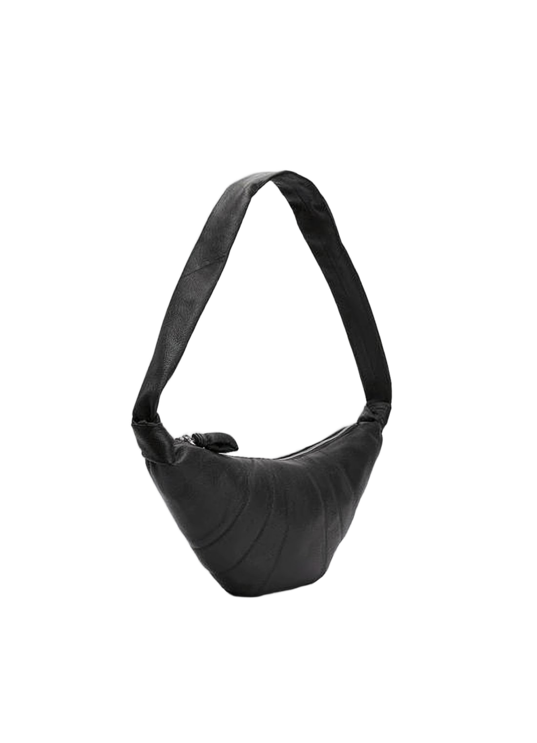 Crescent-Shaped Calf Leather Shoulder Bag