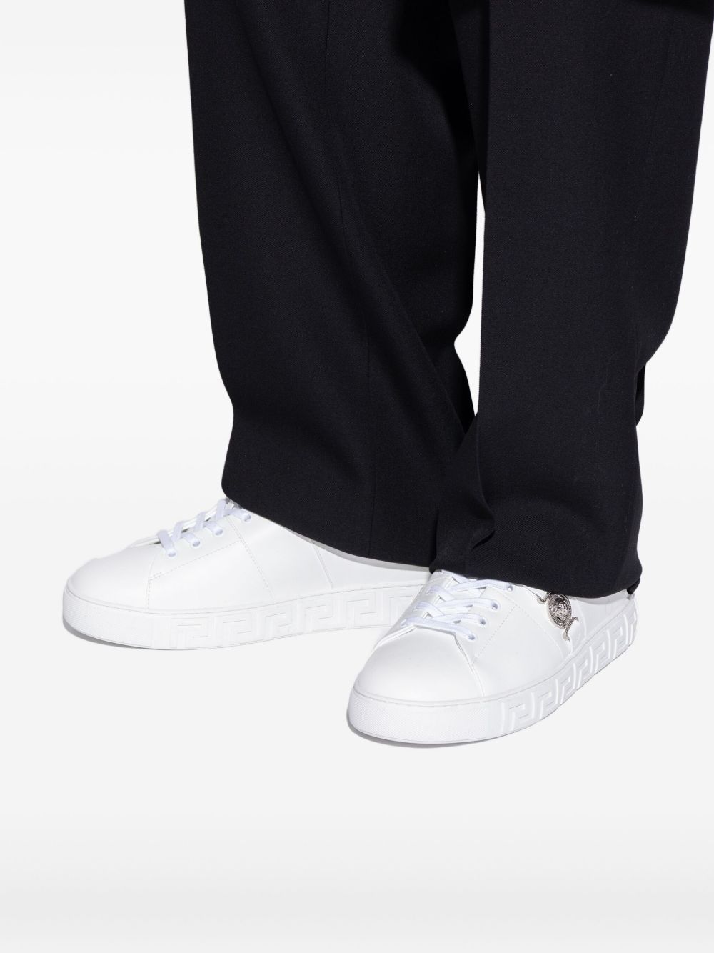Low-Top Sneakers In Silk And Nylon With Metallic Accents