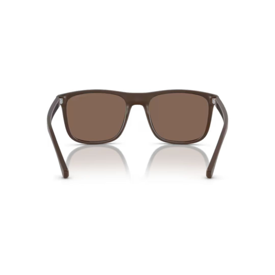 4129 Sole Rectangular Frame Sunglasses with Matte Finish