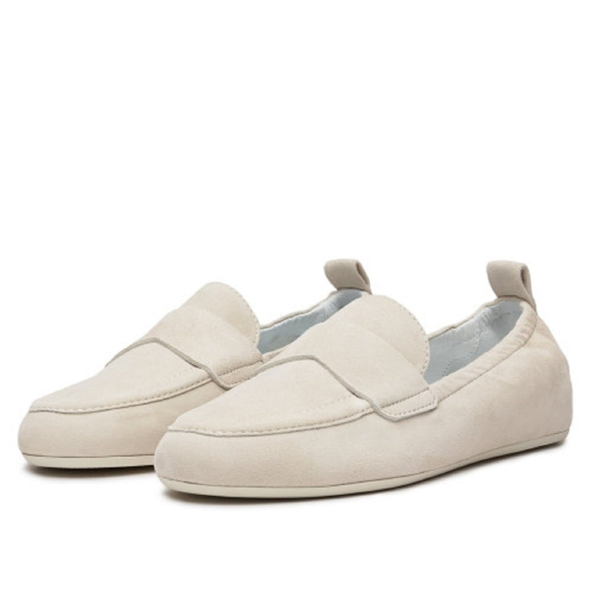 Neutral Suede Deconstructed Loafer