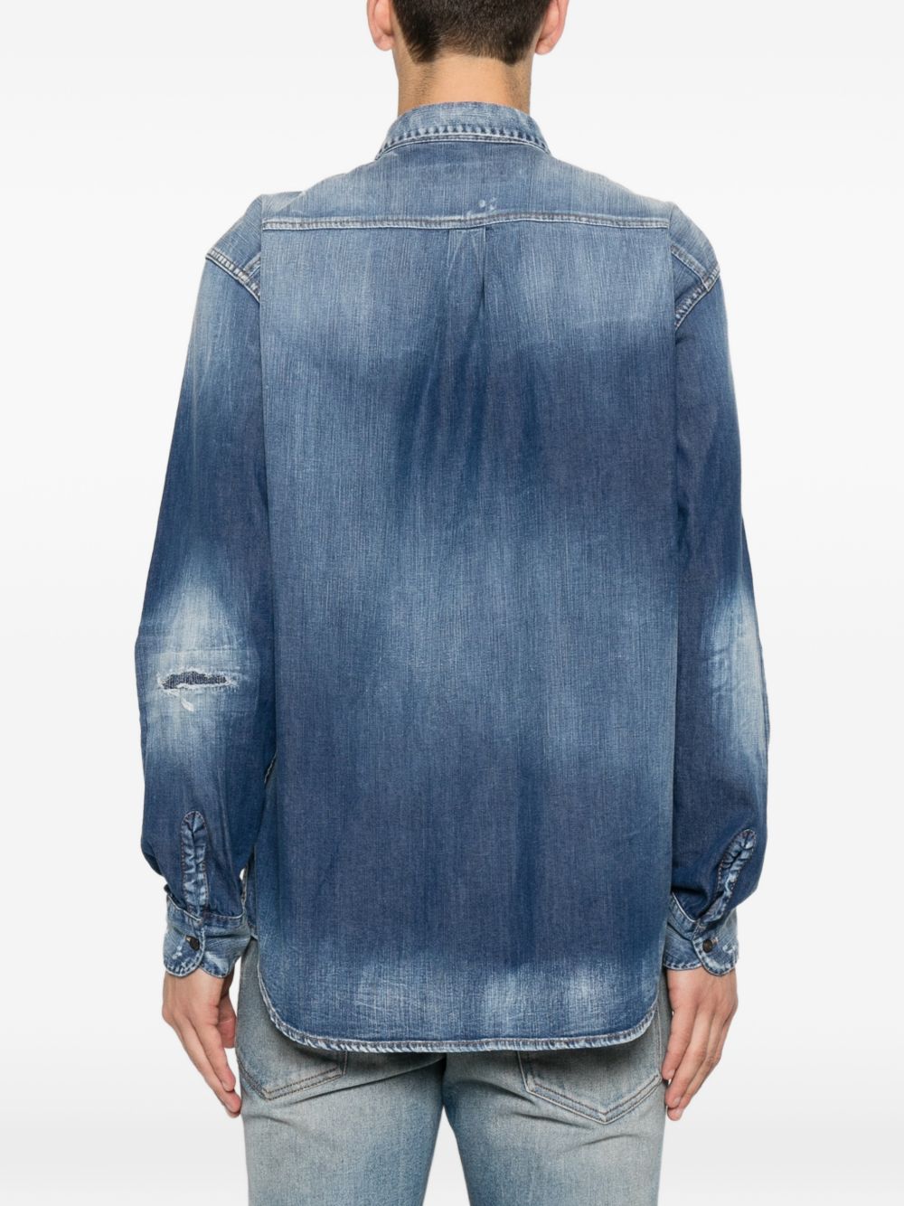 Classic Denim Long Sleeve Button Shirt