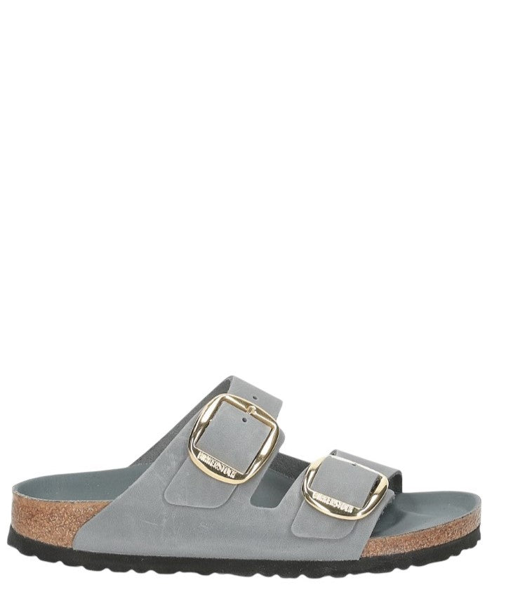 Gray Arizona Seamless Leather Sandals