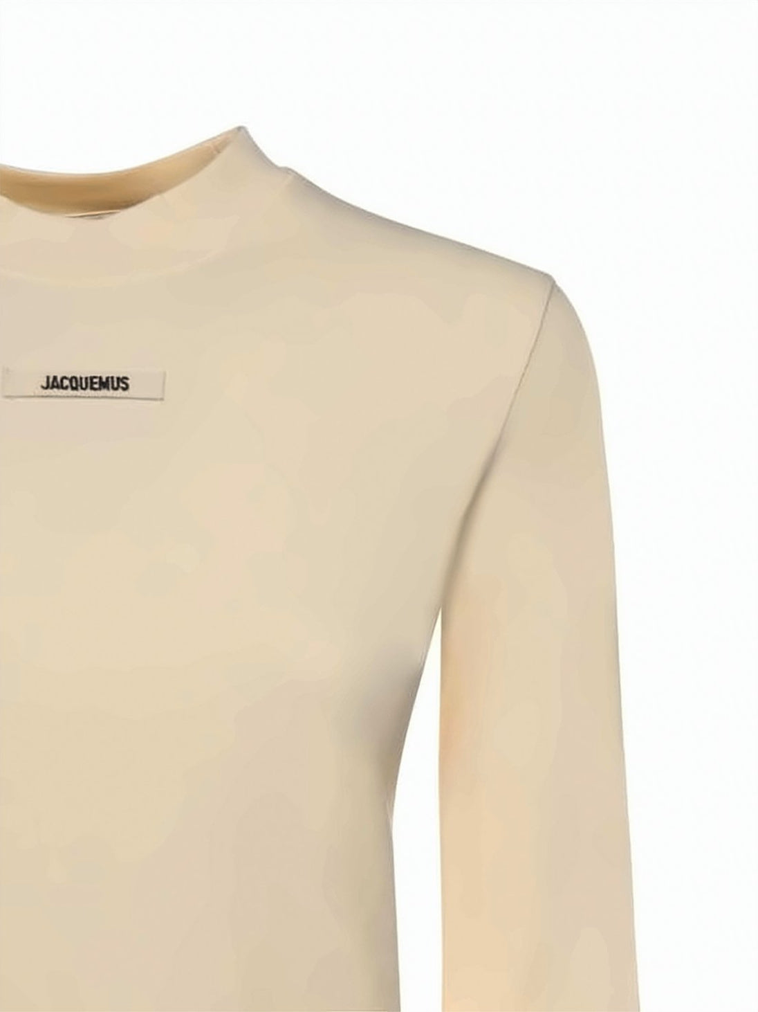 Fitted Long-Sleeved Top with Cropped Hem