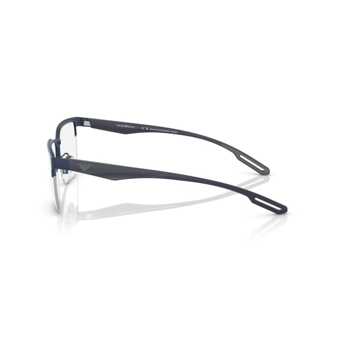 1137 Vista Semi-Rimless Metal Eyeglasses with Cut-Out Detail