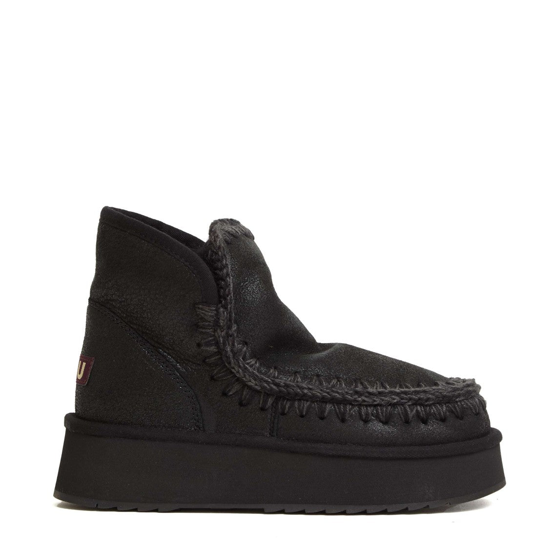 Mini Eskimo Platform Boots with Crochet Stitch Detailing