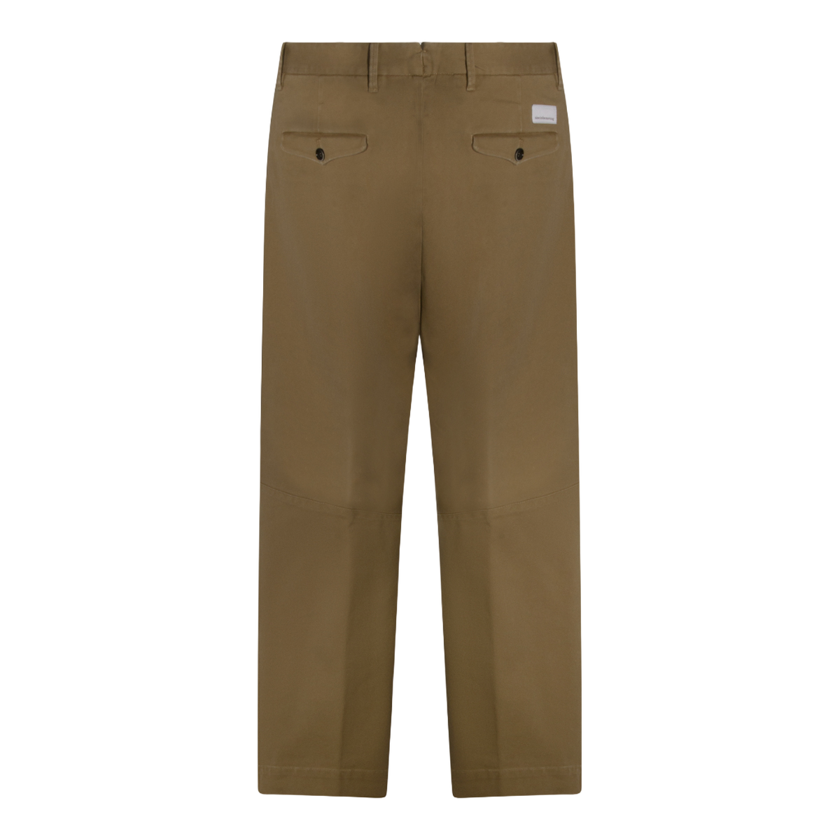 Brown High-Waist Trousers With Pleated Front