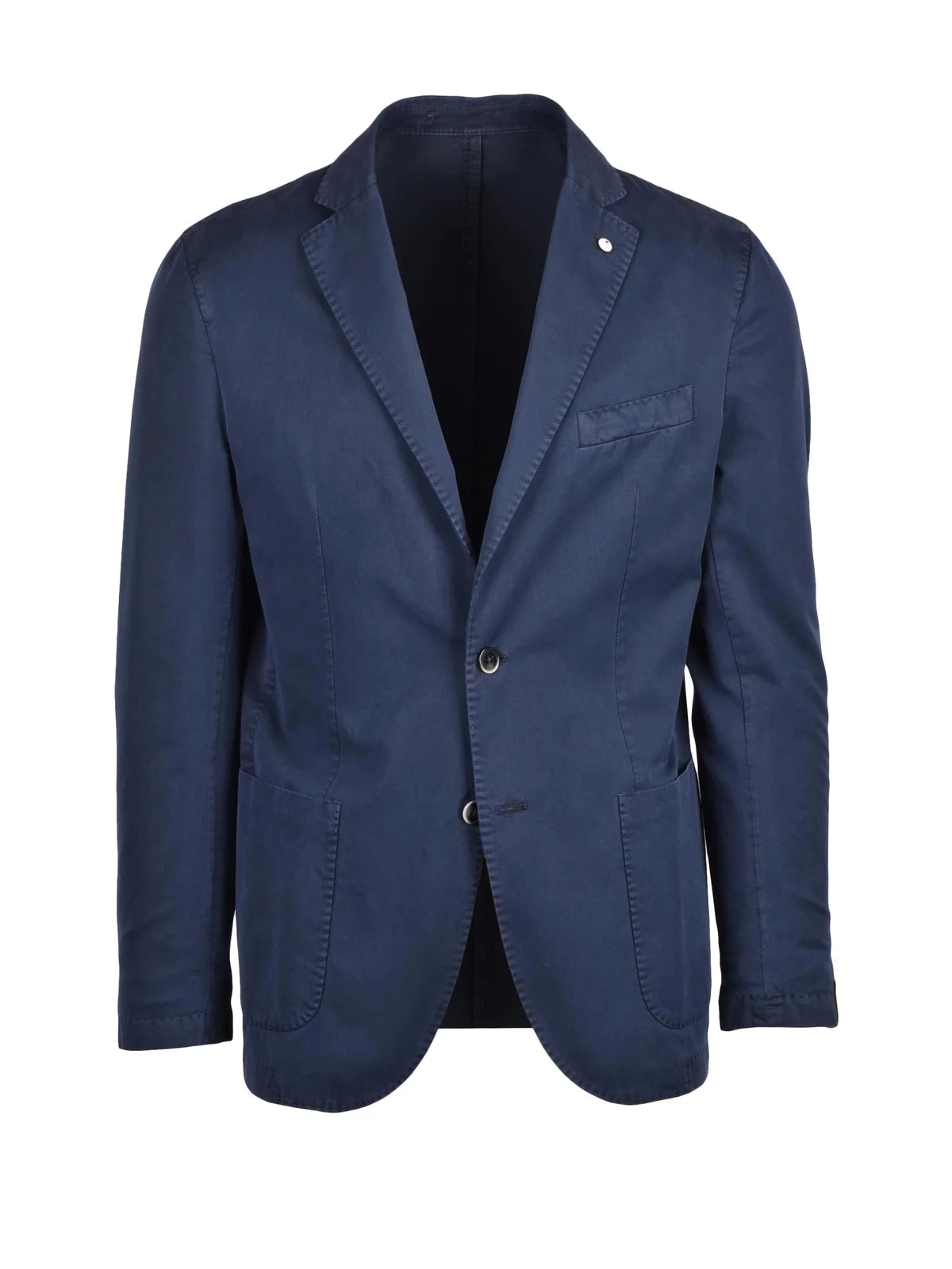 Cotton Silk Blazer - Blue