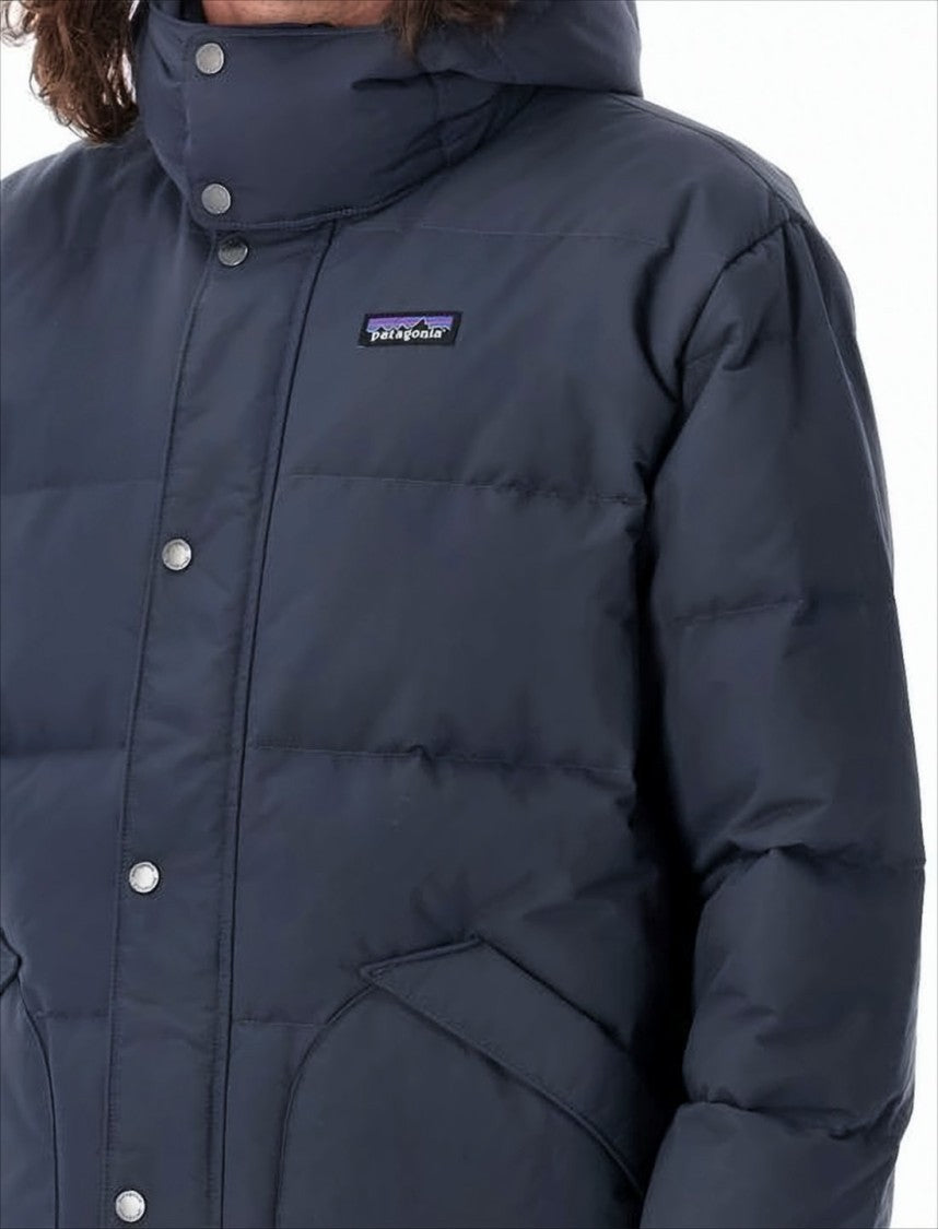 Quilted Padded Jacket With High Collar And Flap Pockets