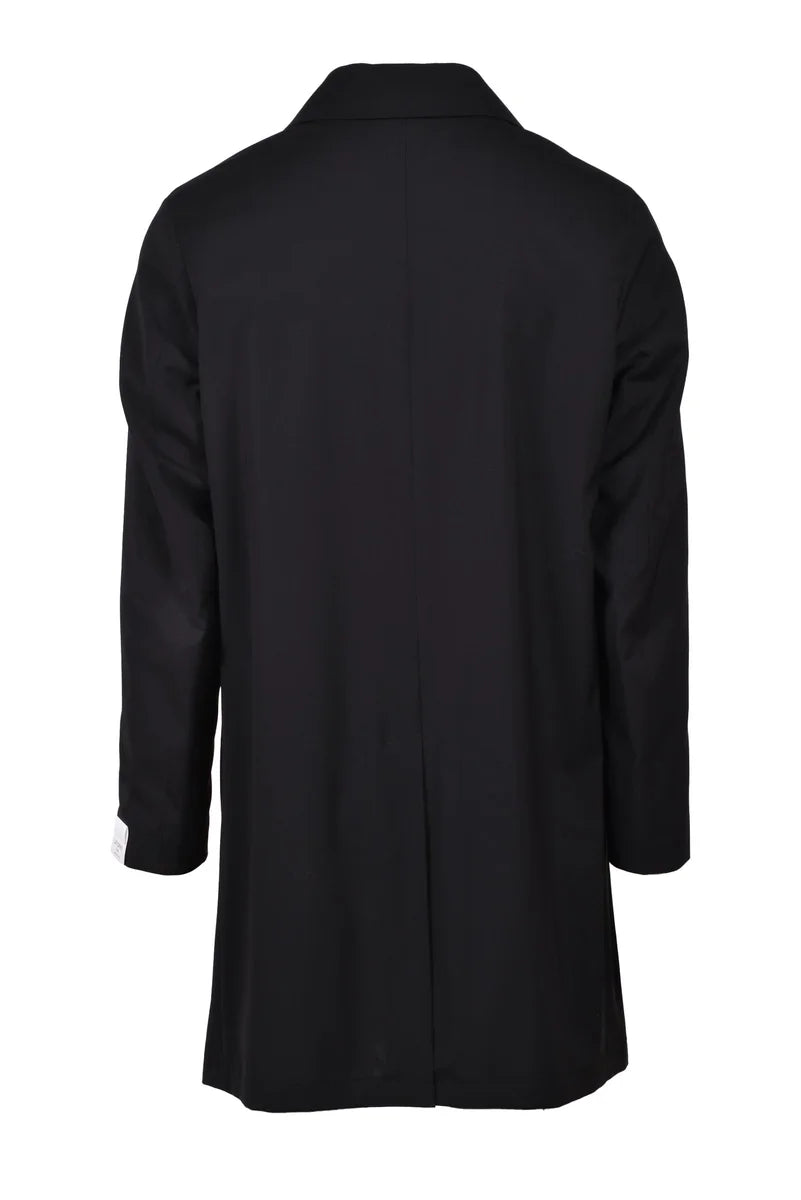 Virgin Wool Duster Coat - Black