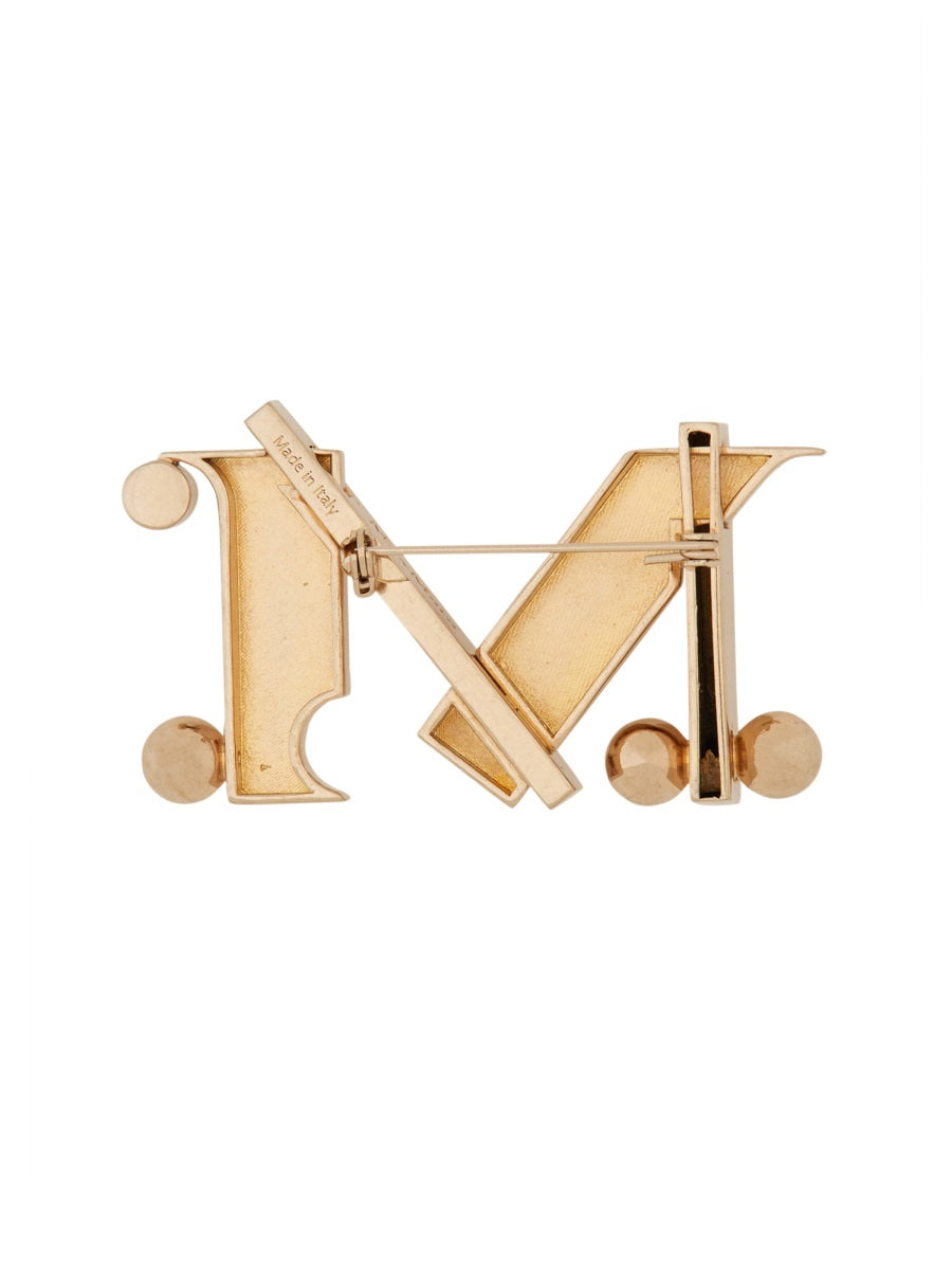 Monogram Brooch with Polished Finish and Versatile Design