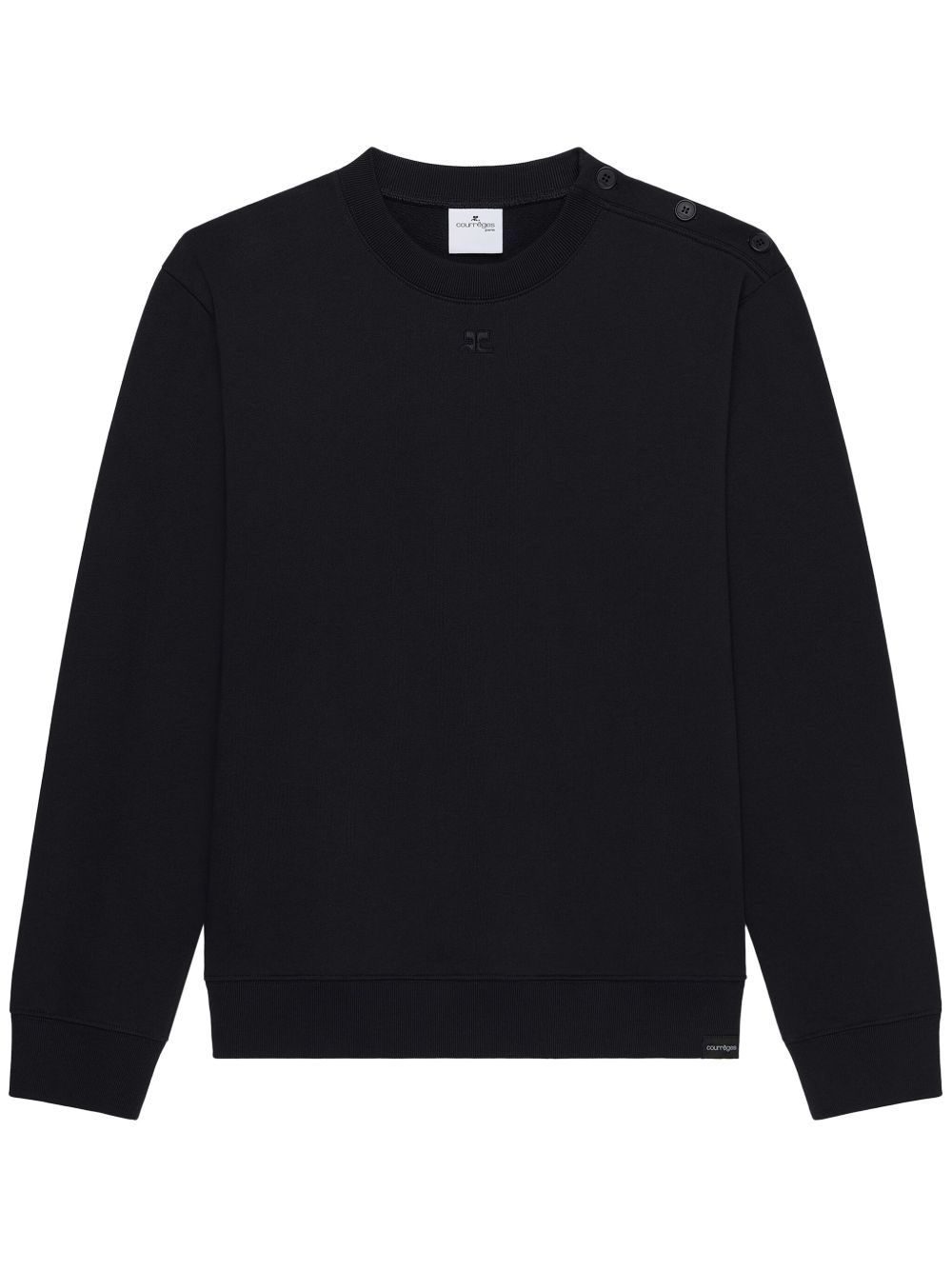 Crew Neck Black Sweatshirt