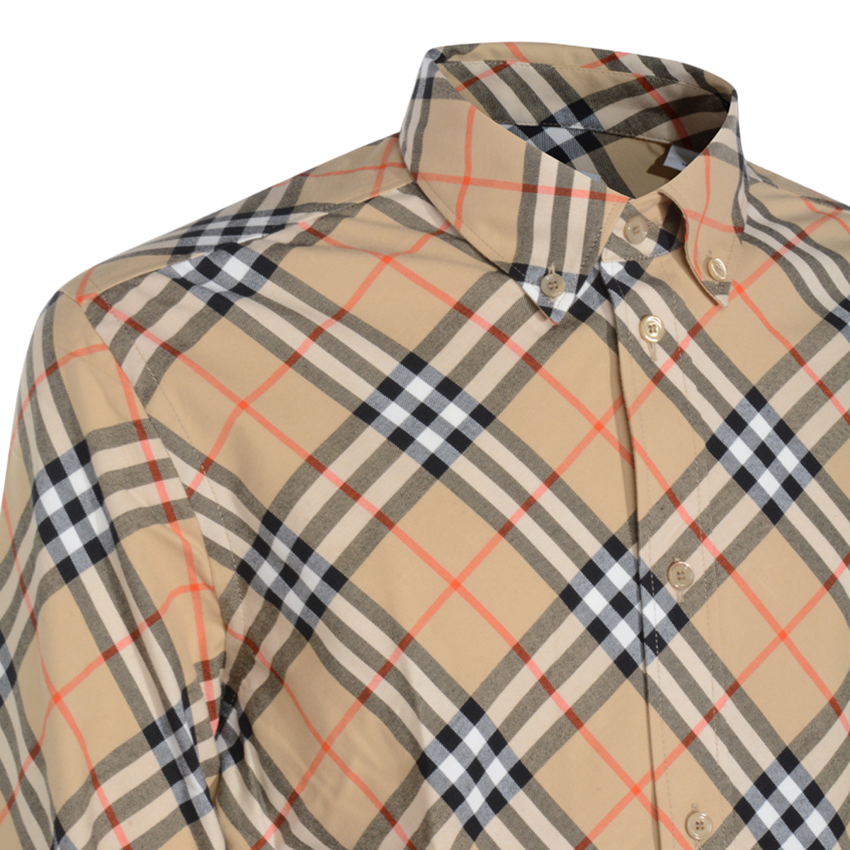 Checkered Long-Sleeved Button-Up Shirt with Tailored Fit