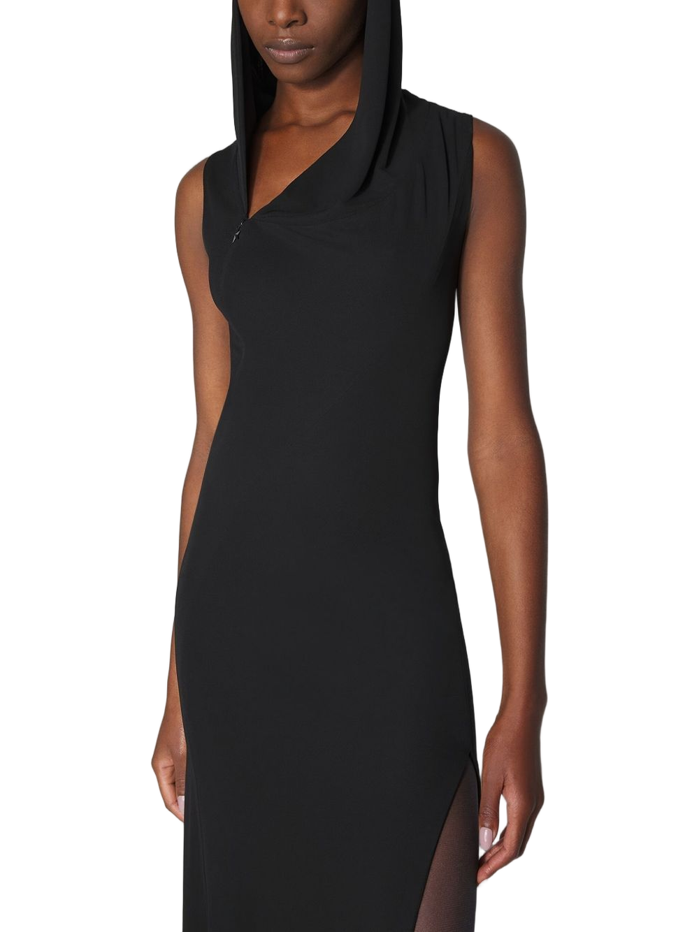 Hooded Sleeveless Maxi Dress