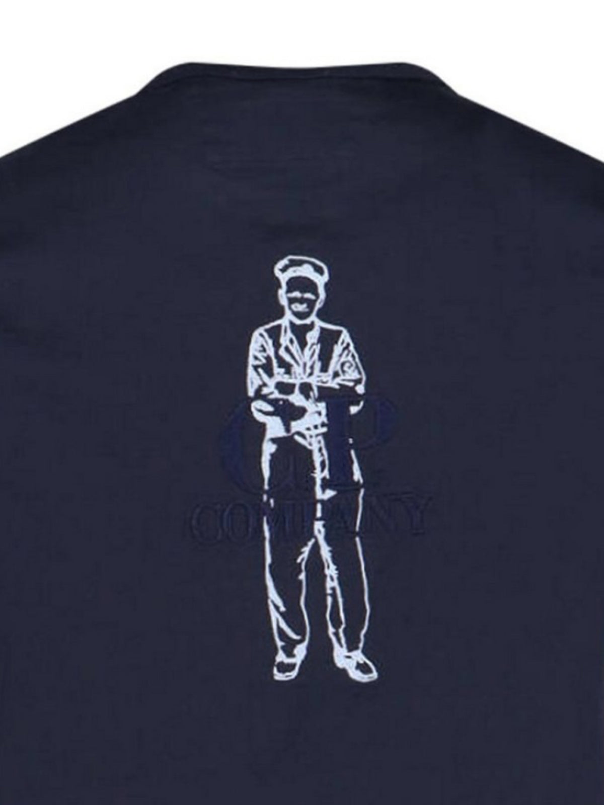 Short-Sleeved Blue T-Shirt with Logo Print