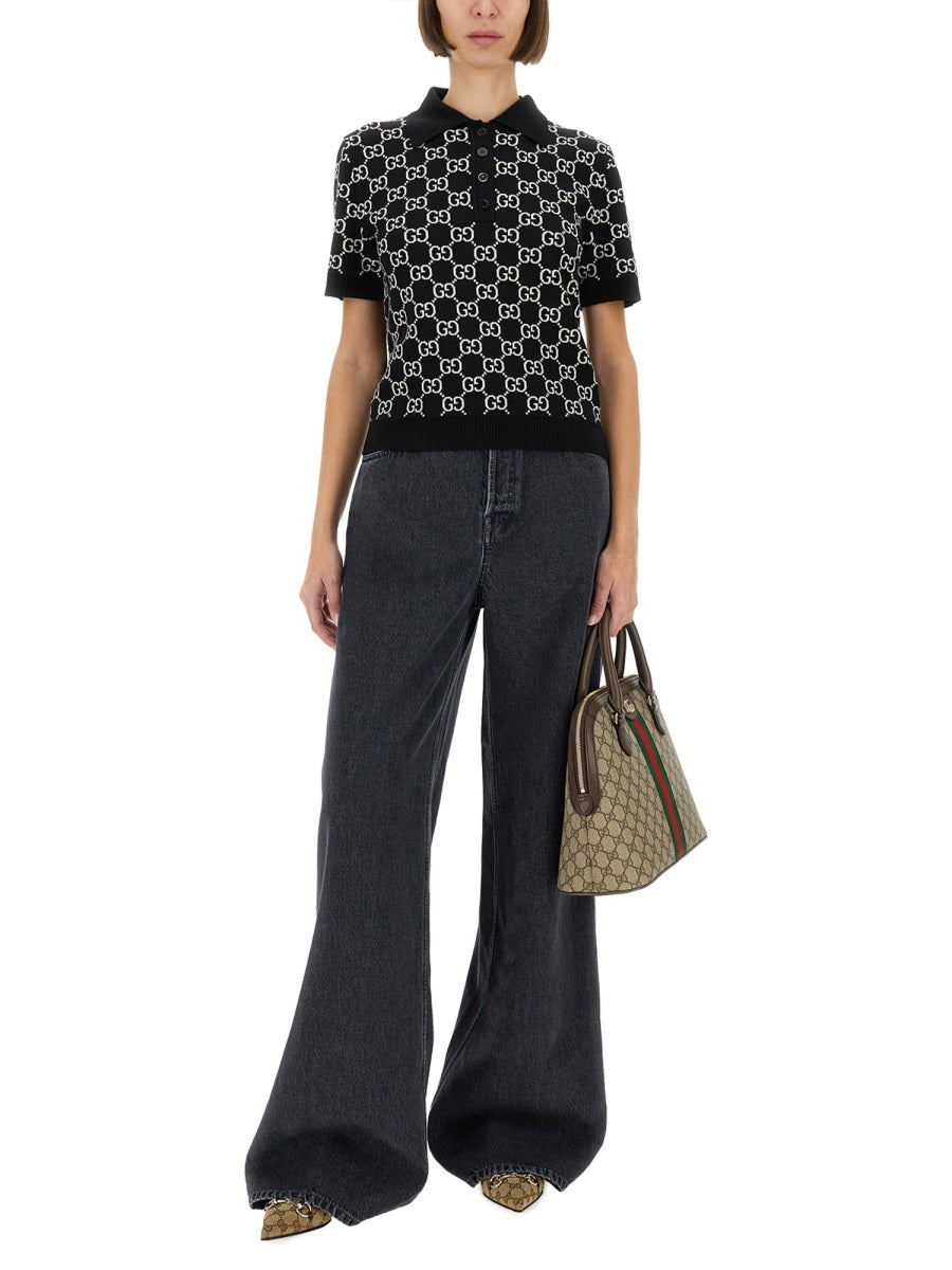 Wide Leg Denim Pants