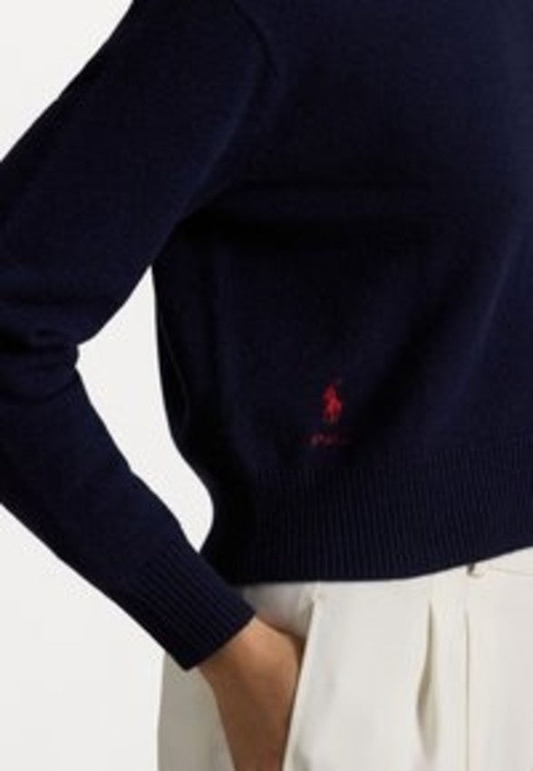 Medium-Weight Knit Sweater With Ribbed Cuffs