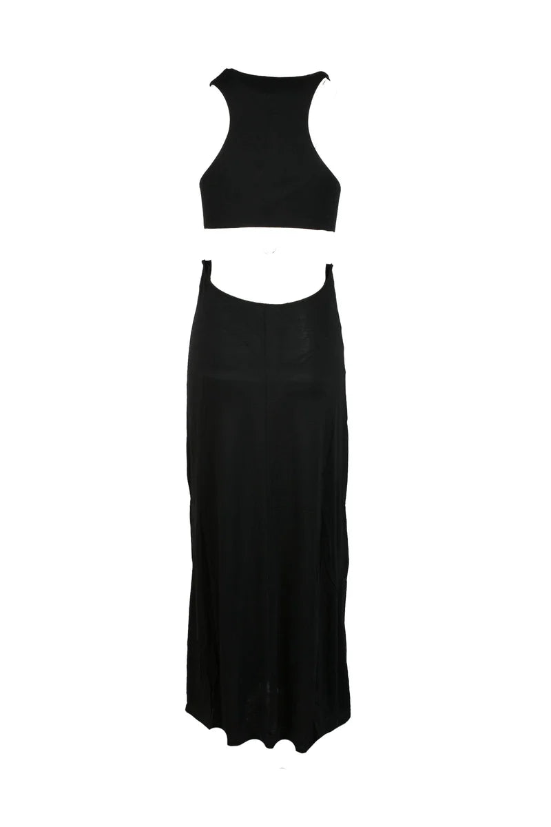Long Jersey Dress - Black