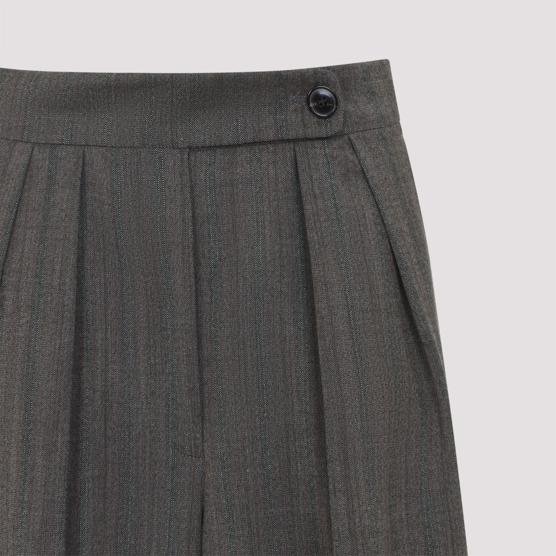 Wide-Leg Wool Trousers With High Waist