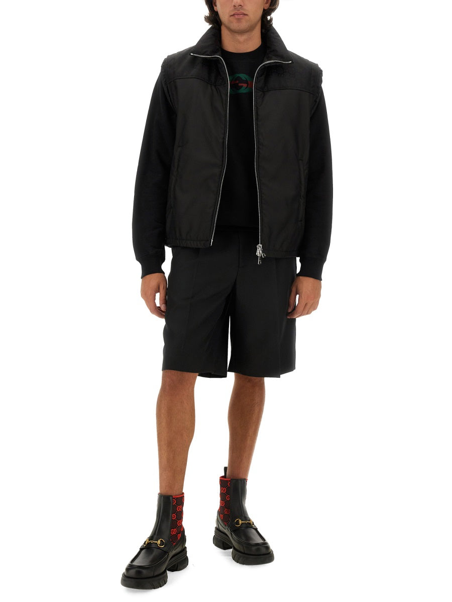 Nylon Vest with Integrated GG Motif