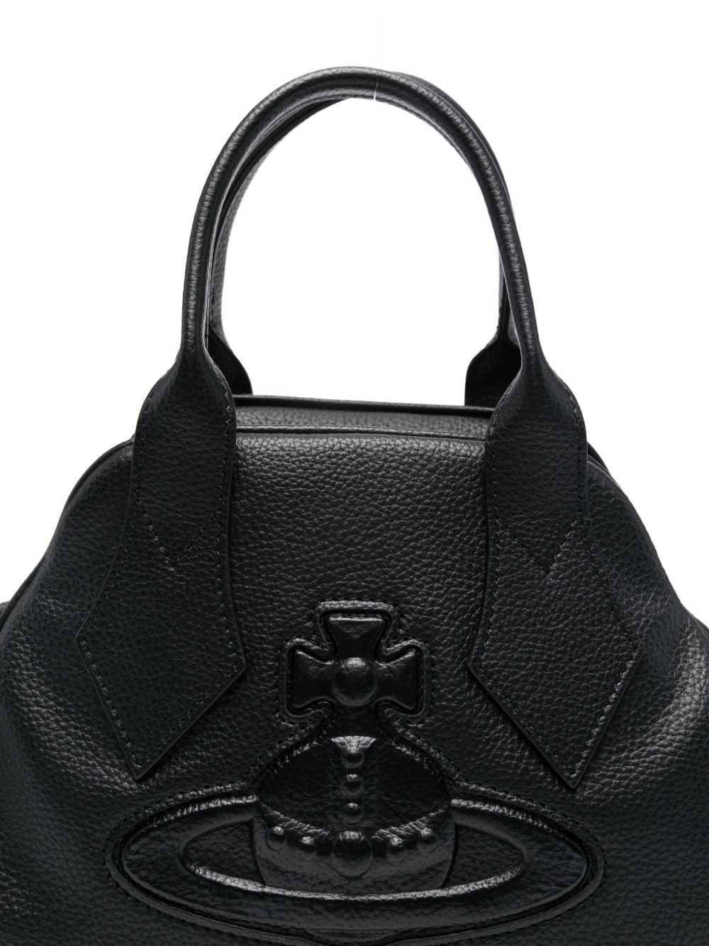 Textured Black Handbag