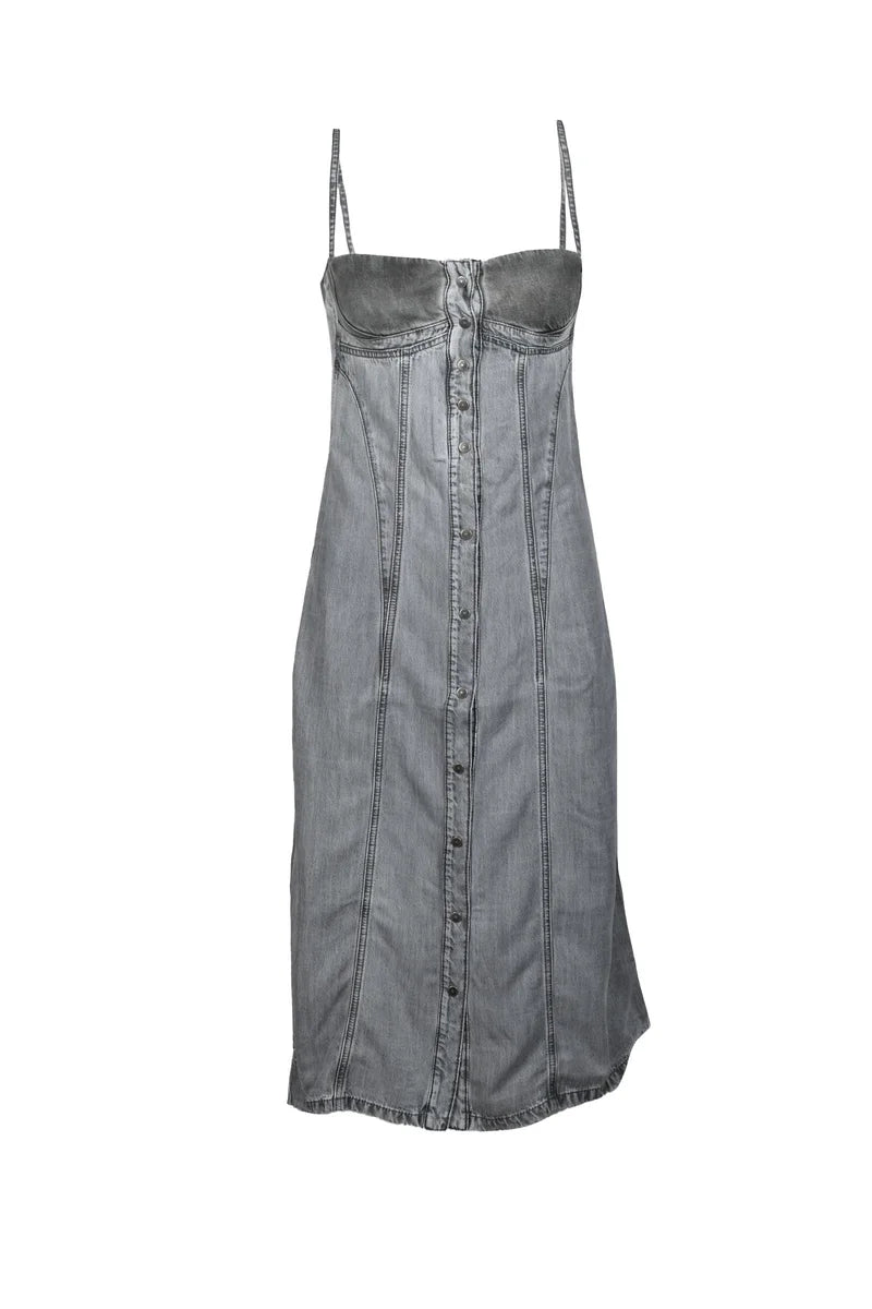 Lyocell Midi Dress - Grey
