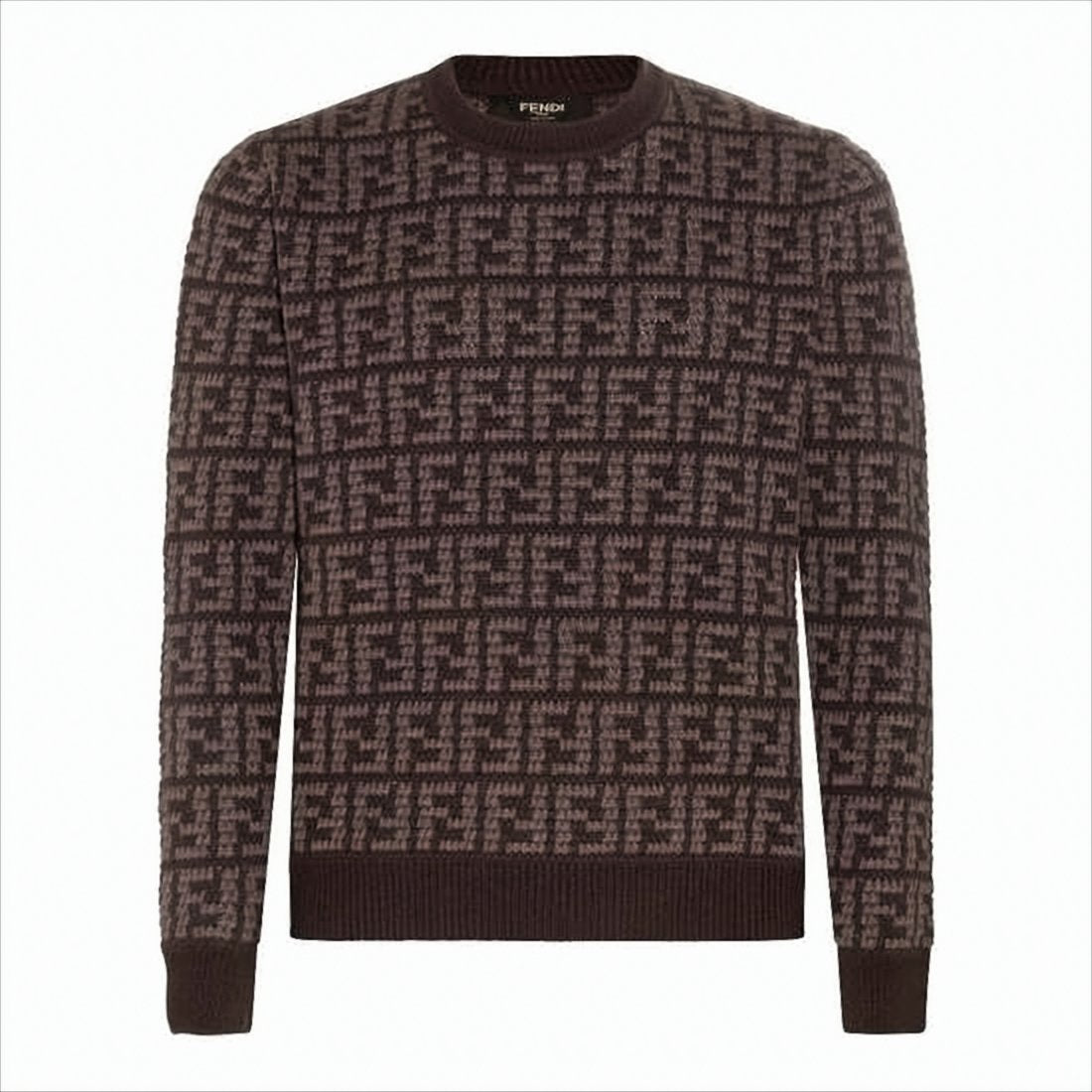Geometric Pattern Cashmere Sweater