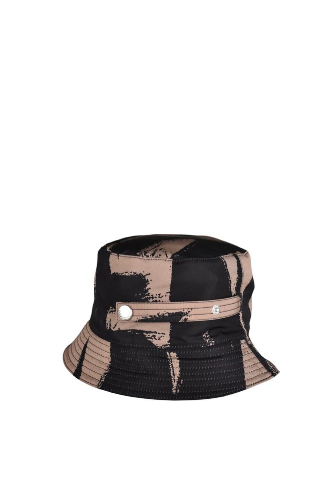 Beige And Black Graffiti Print Bob Hat