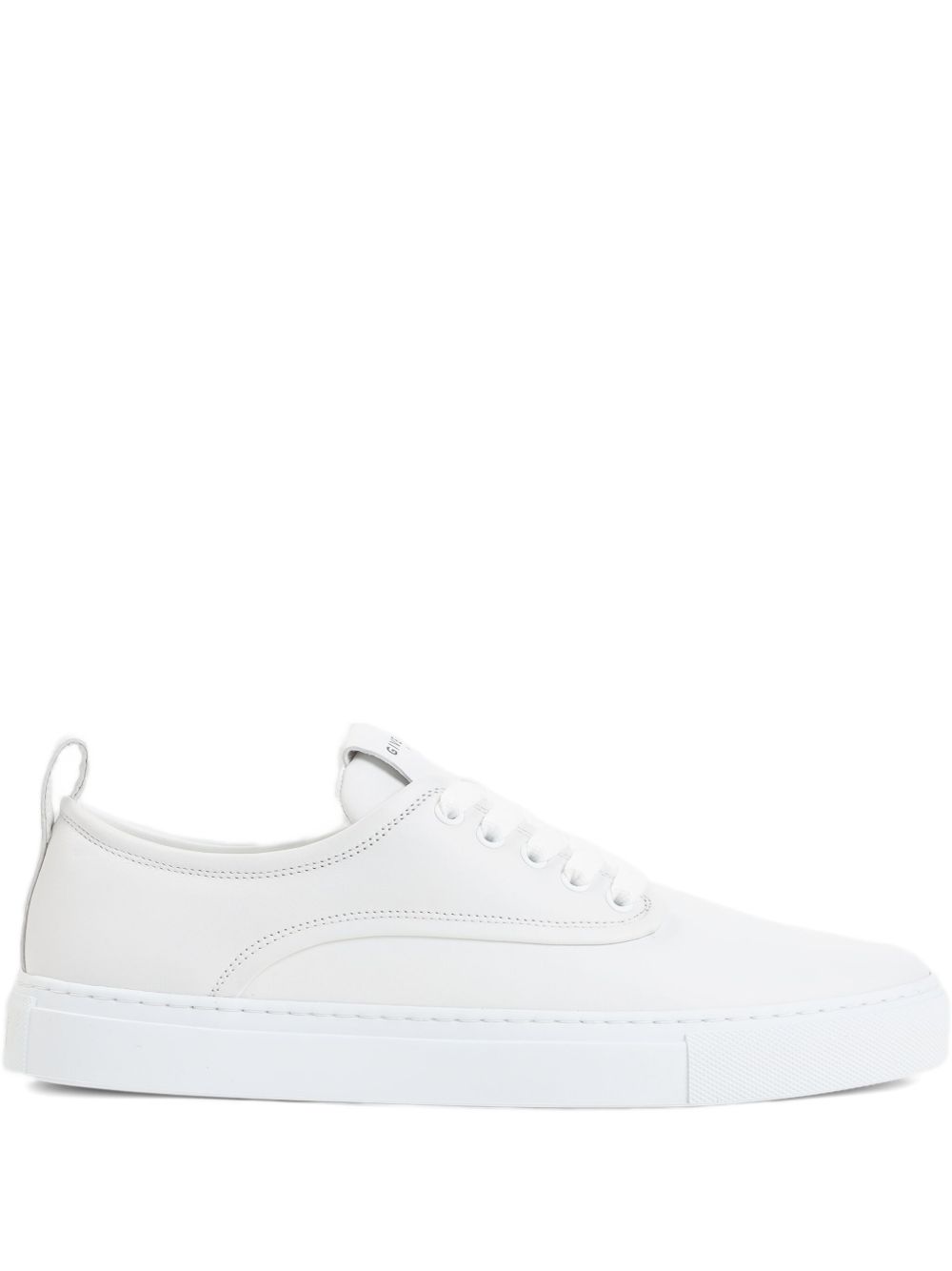 White Calf Leather Flat Shoes