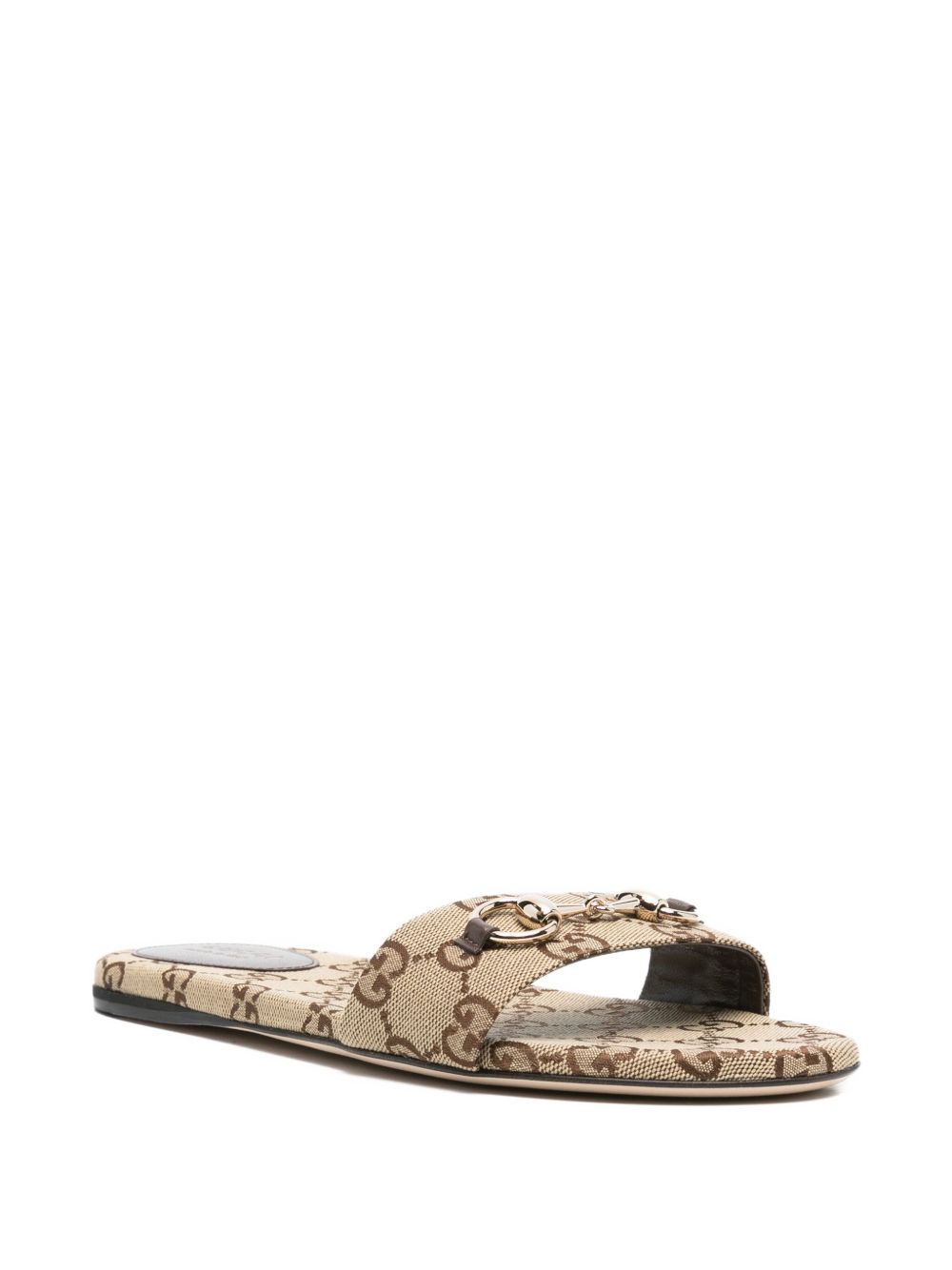Beige Canvas Slide Sandal