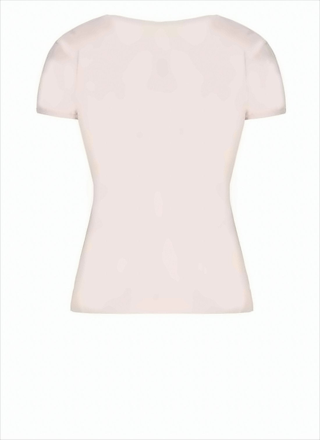 Cropped Short-Sleeved T-Shirt with Scoop Neckline